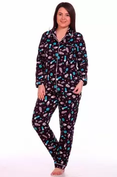 Пижама трикотажная Януки (темно-синяя)