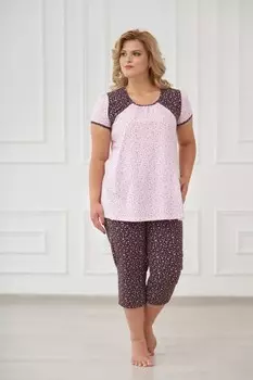 Пижама трикотажная Зоя (шоколад)