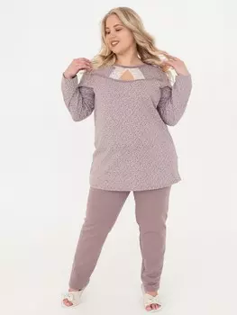 Пижама трикотажная Зума (коричневая) от