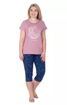 Пижама трикотажная Звездопад (розовая) рр