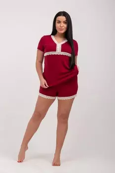 Пижама вискозная Аура (бордовая)