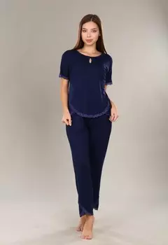 Пижама вискозная Фрау (синяя)