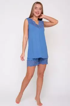 Пижама вискозная Кюлси (голубая)