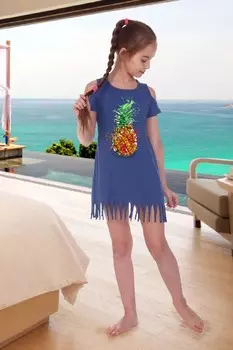 Платье детское Ананас (индиго) рр