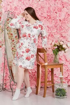 Платье флисовое Маиса (цветы) рр