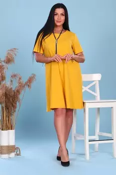Платье креповое Амаретто (желтое)
