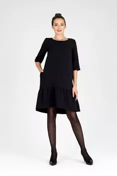 Платье креповое Мирославна (черное)