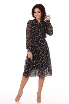 Платье шифоновое Мерсена (черное) рр