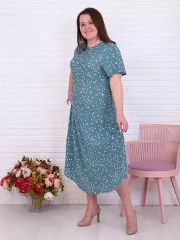 Платье штапельное Актиния (мятное) зк