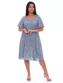 Платье штапельное Анифа (голубое)