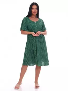 Платье штапельное Анифа (зеленое)