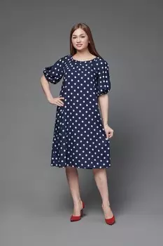 Платье штапельное Изольда (синее) рр