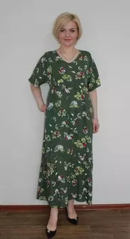 Платье штапельное Кимми (зеленое)