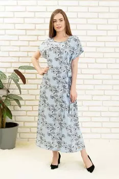 Платье штапельное Лиля (голубое) рр