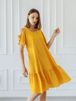 Платье штапельное Микела (желтое)