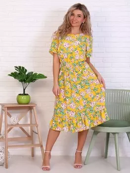 Платье штапельное Налиа (желтое)