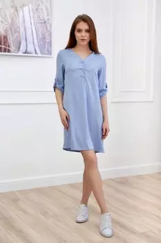 Платье штапельное Нилэйла (голубое)