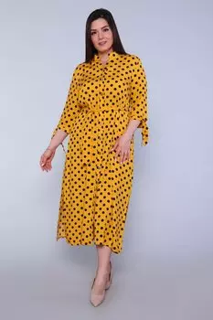 Платье штапельное Париса (горчичное)