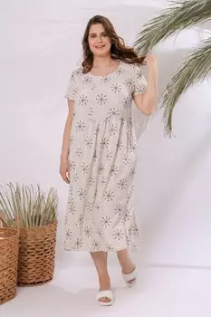 Платье штапельное Прохлада (бежевое)