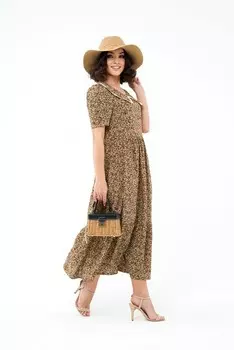 Платье штапельное Резеда (бежевое)