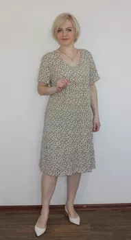 Платье штапельное Рикша (бежевое)