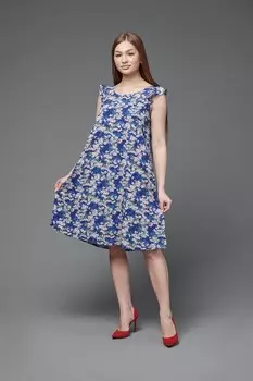 Платье штапельное Терезия (синее) рр