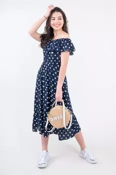 Платье штапельное Вирсавия (синее)