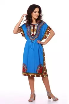 Платье штапельное Жади (бирюзовое) рр