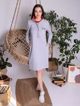 Платье трикотажное Аделэйс (серое) рр