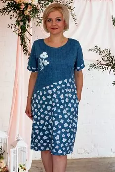 Платье трикотажное Адонсия (синее) рр