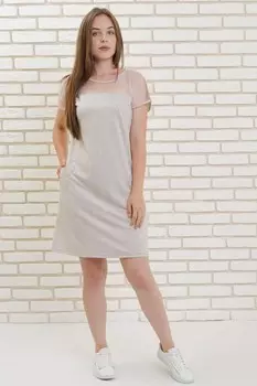 Платье трикотажное Адриана (бежевое) рр