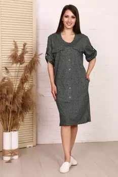 Платье трикотажное Адрина (хаки)