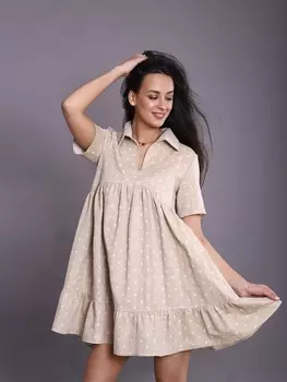 Платье трикотажное Адрияна (бежевое)