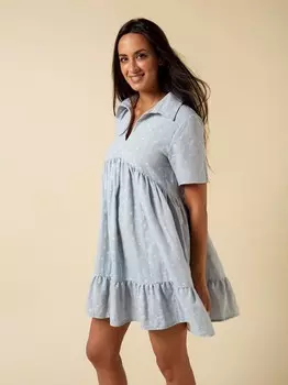 Платье трикотажное Адрияна (голубое)