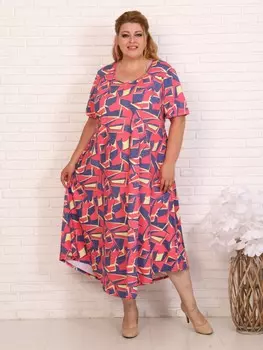 Платье трикотажное Аглая (розовое) от