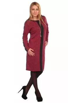 Платье трикотажное Агна (бордовое)