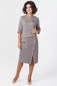 Платье трикотажное Агнесса (бежевое)