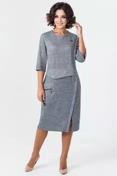 Платье трикотажное Агнесса (серое)