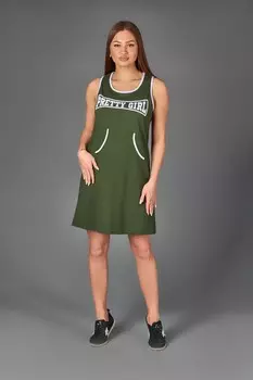 Платье трикотажное Агнета (хаки)