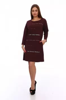 Платье трикотажное Альма (бордовое)