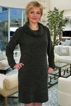 Платье трикотажное Аланнис (зеленое)