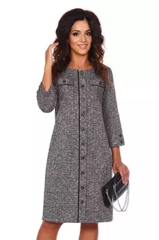 Платье трикотажное Алесия (серое)