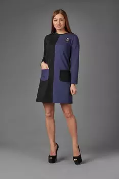 Платье трикотажное Алесса (индиго)