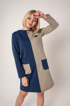 Платье трикотажное Алесса (синее)