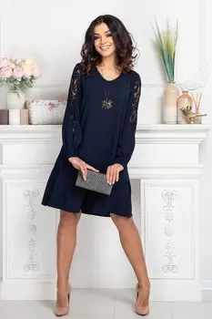 Платье трикотажное Алита (синее)