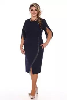 Платье трикотажное Аливия (темно-синее) рр