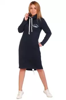 Платье трикотажное Алвена (темно-синее)