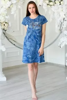 Платье трикотажное Амадея (джинсовое)