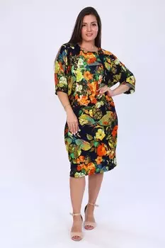 Платье трикотажное Амети (темно-синее)