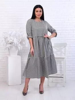 Платье трикотажное Амика (серое)